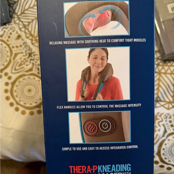 Homedics Thera-P Neck Massager with Heat in Brown and Blue - Picture 2 of 2